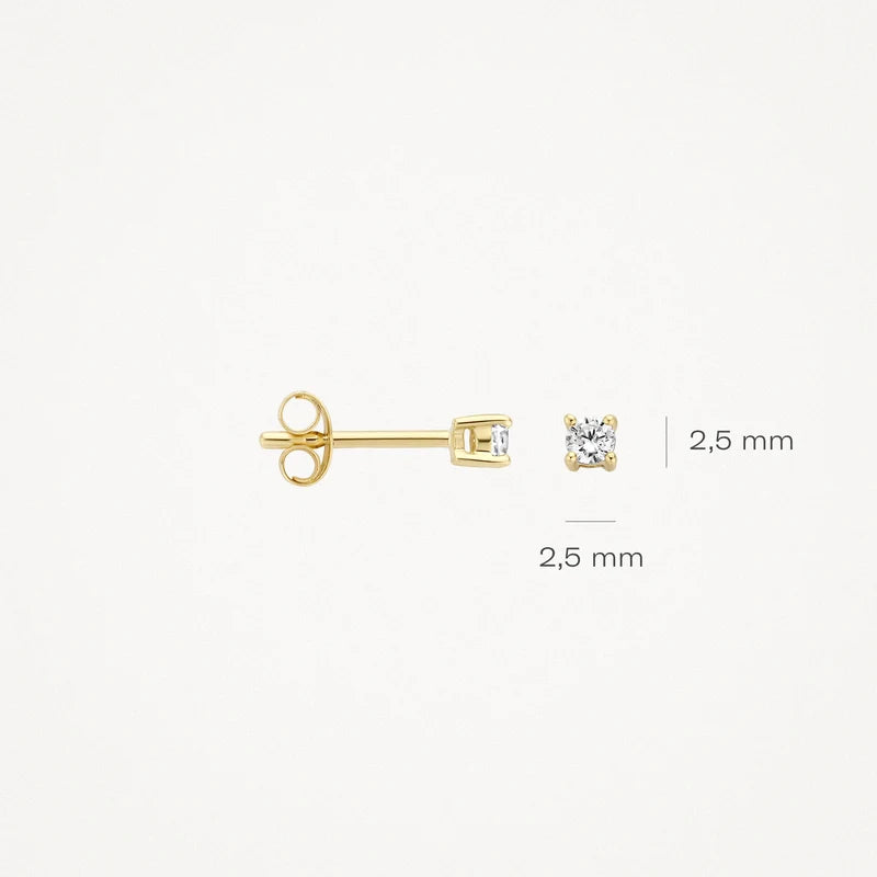 Blush Oorknoppen 7211YZI – 14 Karaat Geelgoud met Zirkonia
