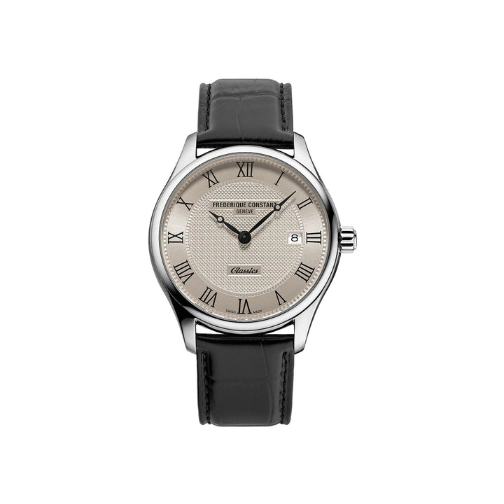 Frederique Constant Classics Quartz Date FC-220CR5B6 – 40 mm Stalen Herenhorloge