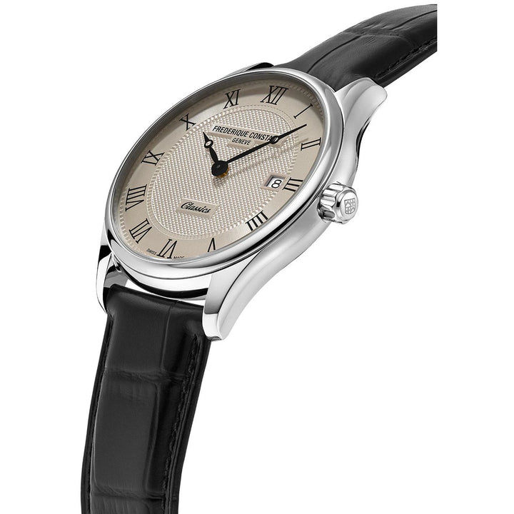 Frederique Constant Classics Quartz Date FC-220CR5B6 – 40 mm Stalen Herenhorloge