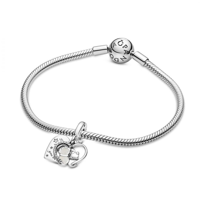 Cats and heart sterling silver 799546C01
