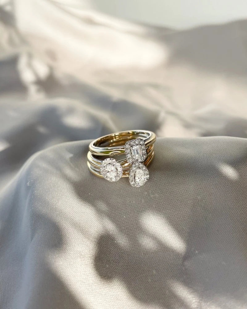 14 Kt ring bicolor briljant 0.32 crt RG417975