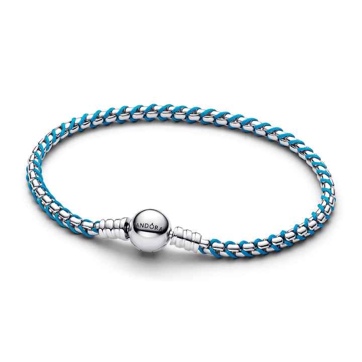 Pandora Pandora Armband Zilver met Turquoise Koord 593816C01-18