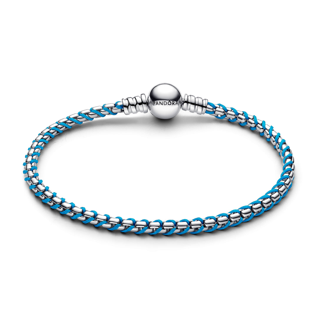 Pandora Pandora Armband Zilver met Turquoise Koord 593816C01-18