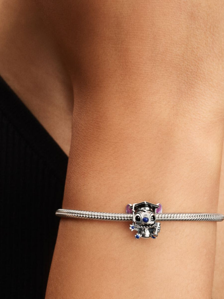 PANDORA 793789C01 Disney Stitch Graduation Charm