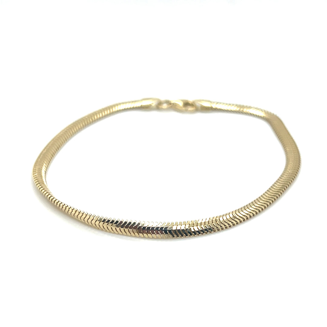 14 kt armband slang gewalst 3.5mm 19 cm