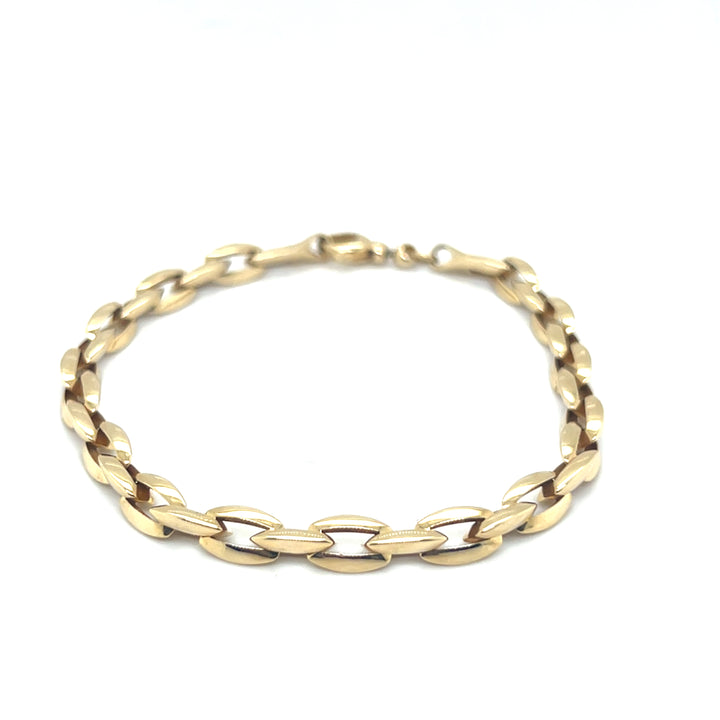 14 kt geelgouden amband ovaal 20 cm fantasie