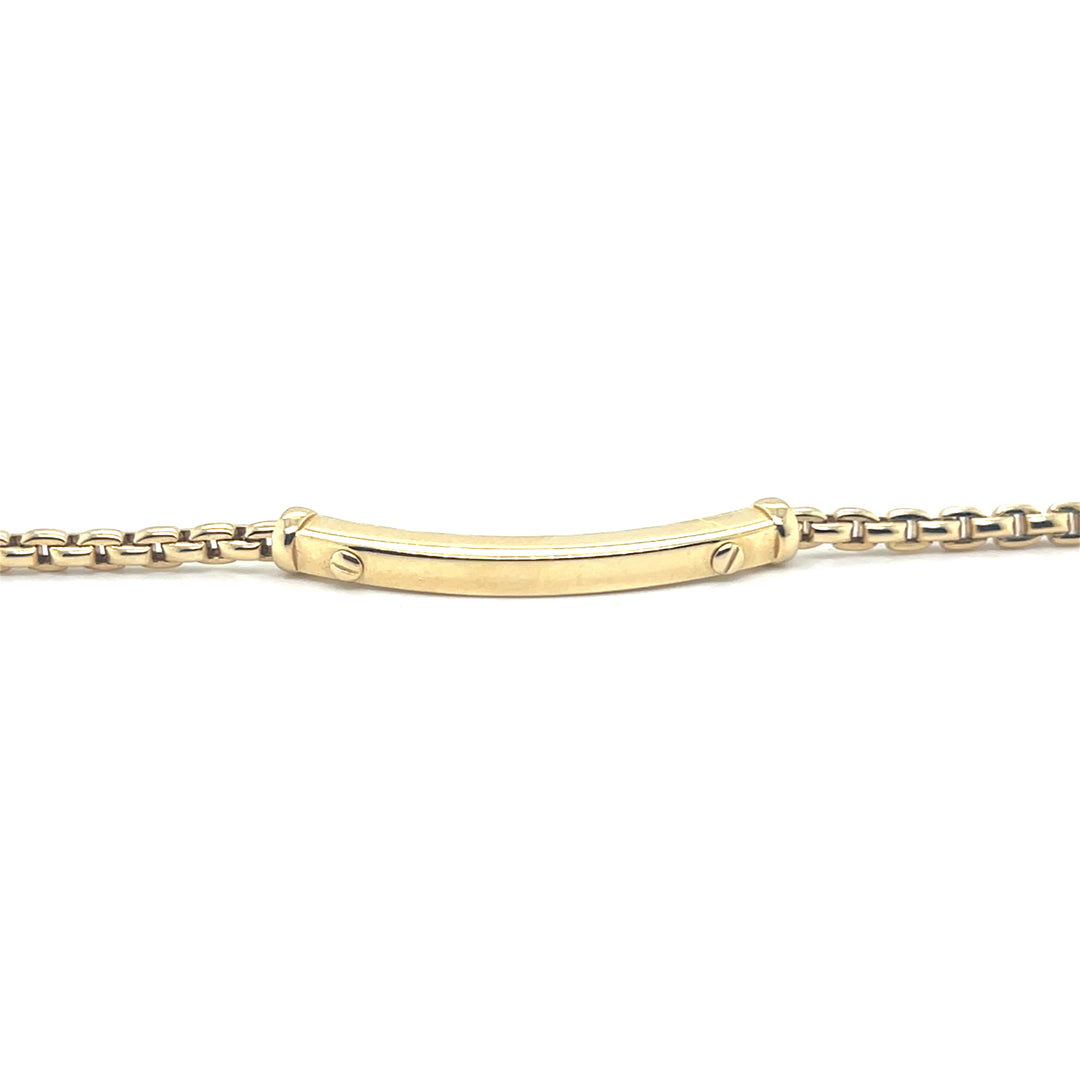 14 kt geelgouden plaatarmband "schroef" Luxe 1473A