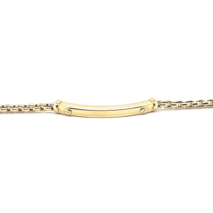 14 kt geelgouden plaatarmband "schroef" Luxe 1473A