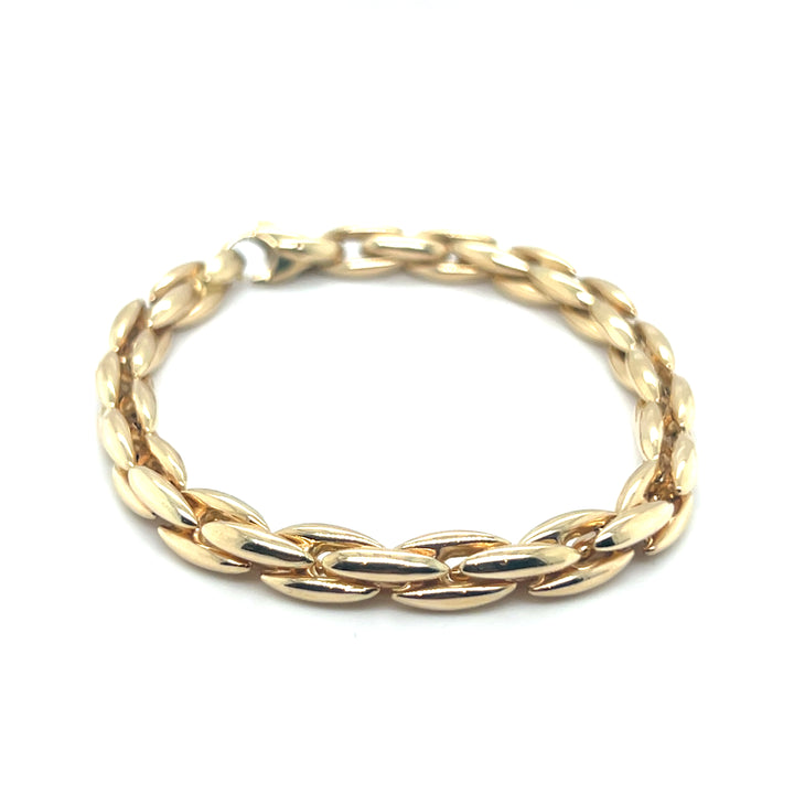 Gouden armband ovaal jasseron 939A GEEL