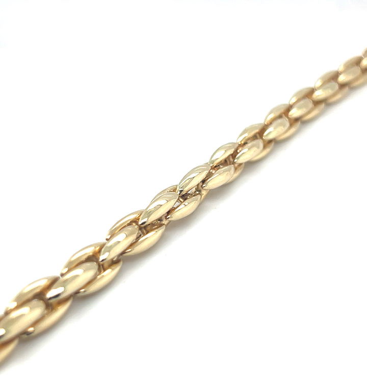 Gouden armband ovaal jasseron 939A GEEL