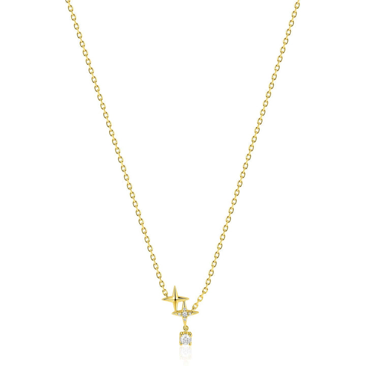ZINZI goldplated zilveren ketting ‘sterrendans 42–45 cm ZIC2837