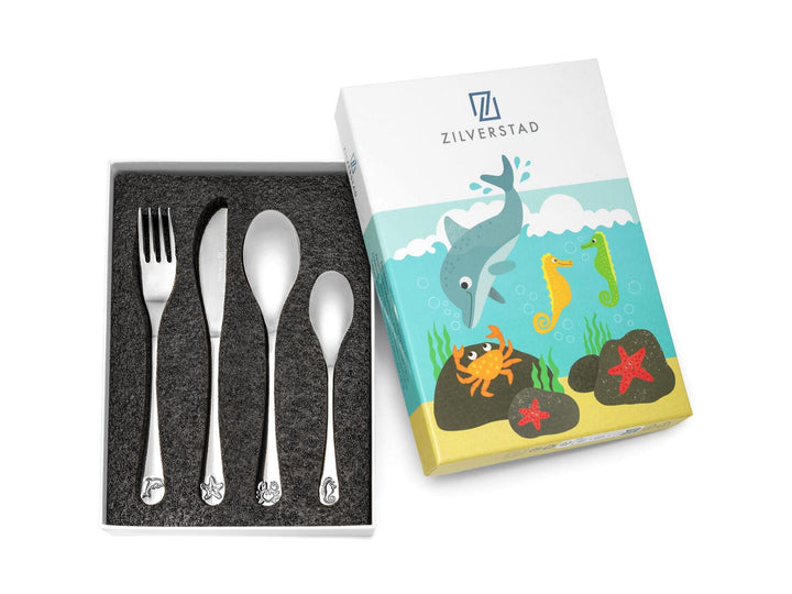 Kinderbestek Zeedieren, 4-delig, RVS 4258070