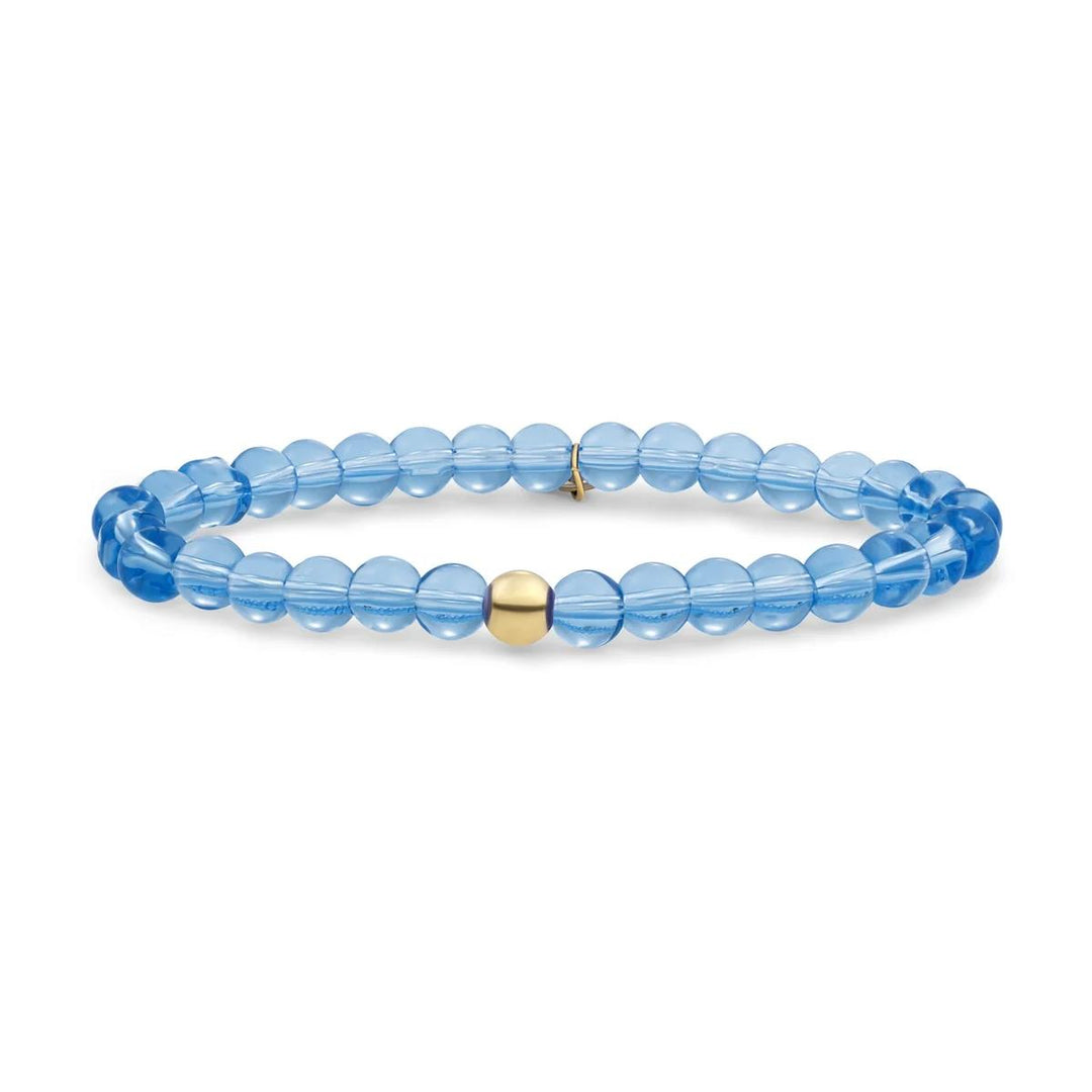 Sparkling Jewels Aquamarine Quartz Saturn Small armband SBG-GEM56-ADD-6MM