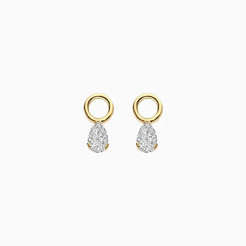 14k Geelgoud Lab Diamonds Oorbedels LG9004Y