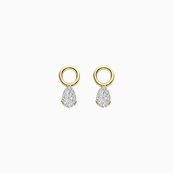 14k Geelgoud Lab Diamonds Oorbedels LG9004Y