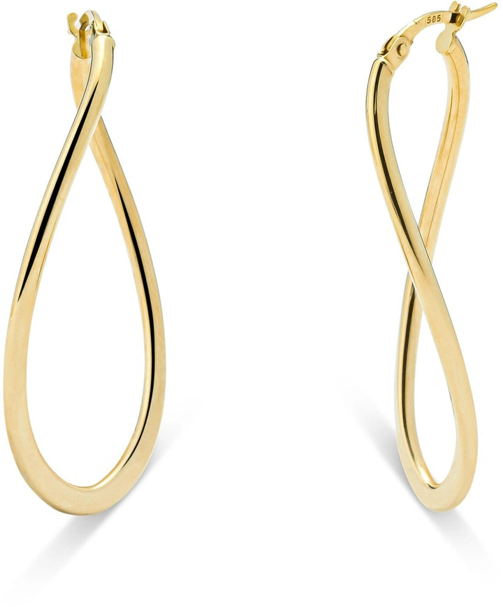 Monzario 1415-O 14 Karaat Geelgouden Oorhangers Ø20 mm
