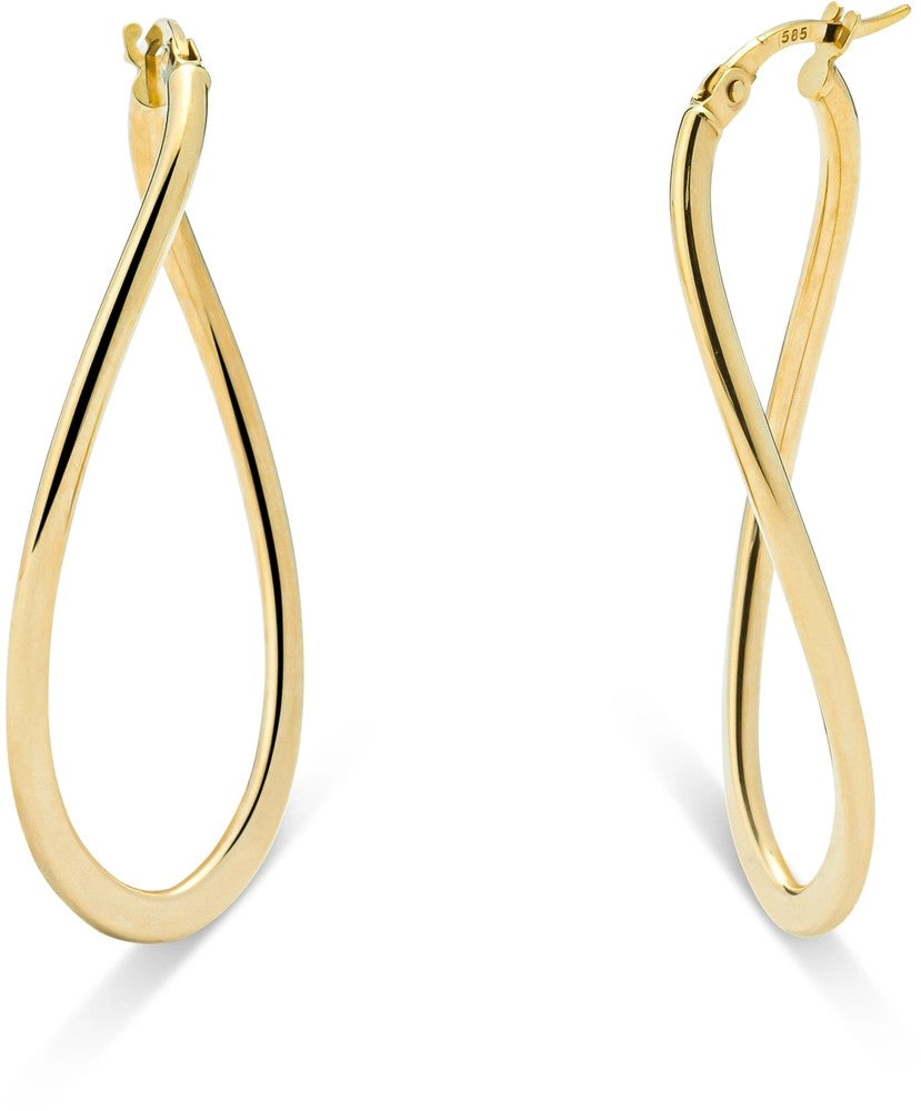 Monzario 1415-O 14 Karaat Geelgouden Oorhangers Ø20 mm