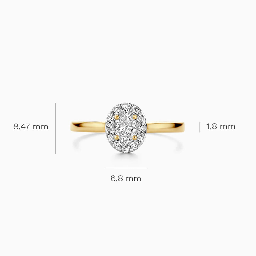 14k Blush Lab diamonds ring LG1016Y-50