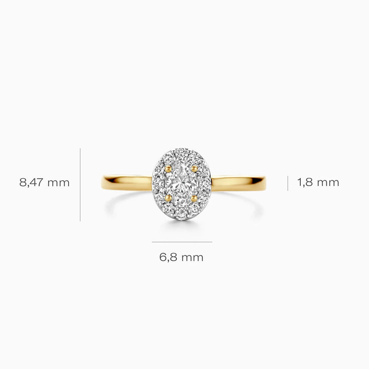14k Blush Lab diamonds ring LG1016Y-50