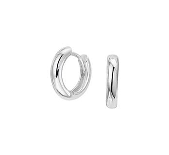 Zilveren Oorringen Half Bol 10,5 mm