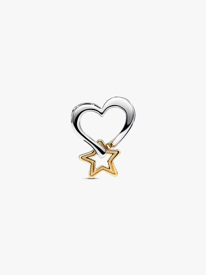 Bedel met Geluksster en Hart – Sterling Zilver &amp; Verguld 763513C00