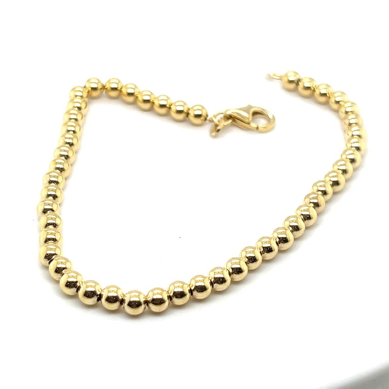14 kt gdn armband bolletjes 4 mm breed 19cm