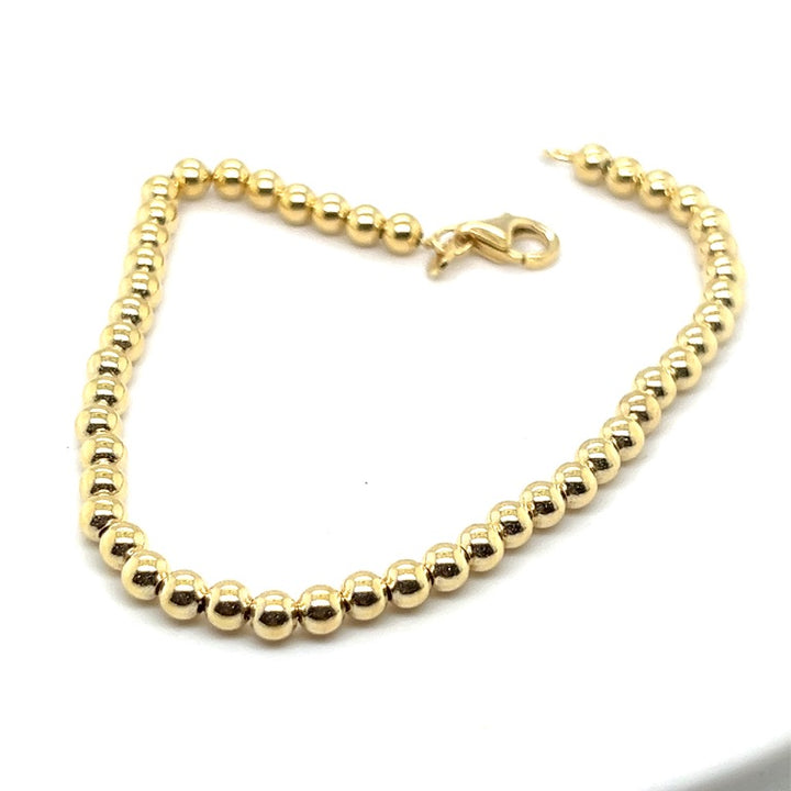 14 kt gdn armband bolletjes 4 mm breed 19cm