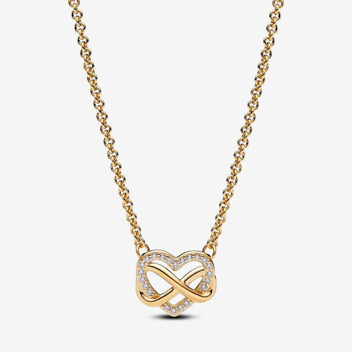 Sprankelende Oneindigheid Hart ketting 362666C01-5