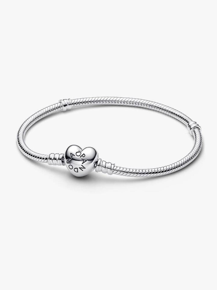 Pandora Moments Slangenarmband met Hartsluiting van Sterling Zilver 594594C00