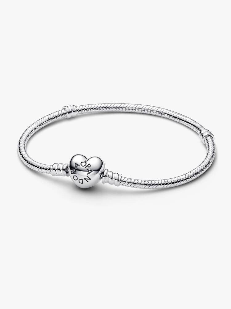 Pandora Moments Slangenarmband met Hartsluiting van Sterling Zilver 594594C00