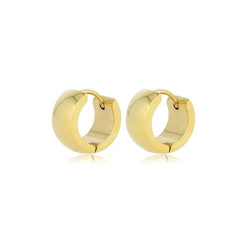 14 kt oorringen strak breed 5.5 mm