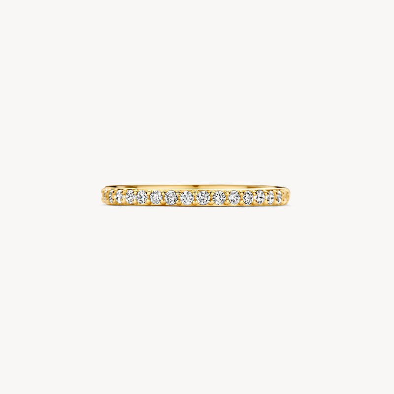 14 kt ring met pavé-zetting zirkonia's 1244YZI maat 50