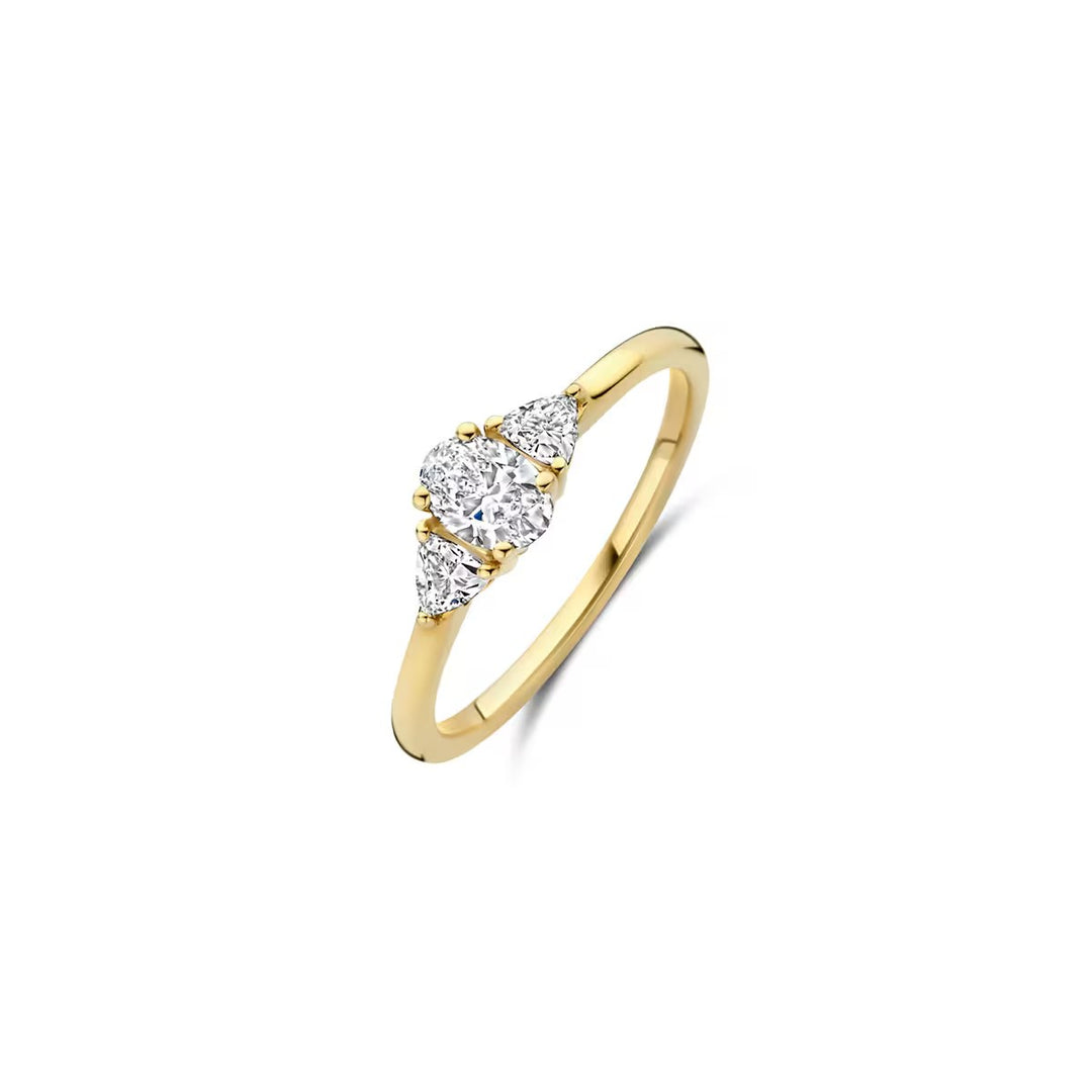 Lab diamonds ring LG1039Y - 14k Geelgoud