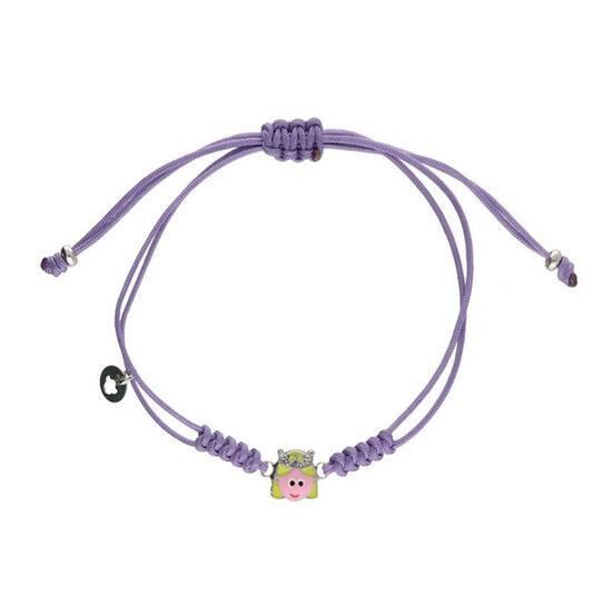 La Petra Koordarmband LPBA0087 – Zilver met Rood Emaille Dieren Thema