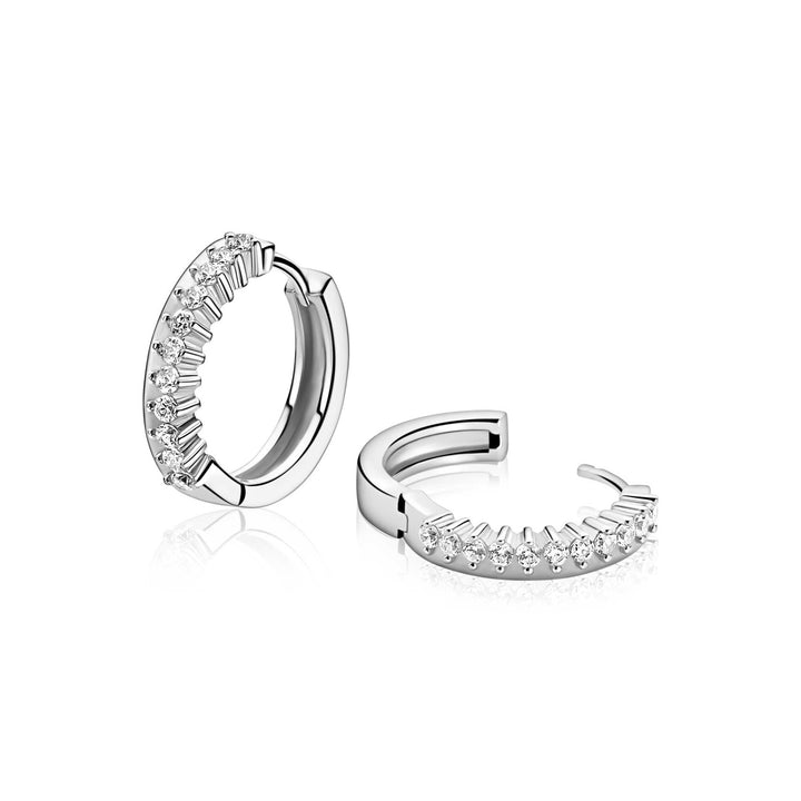 ZINZI Zilveren Oorringen met Zirkonia 15 mm ZIO2870