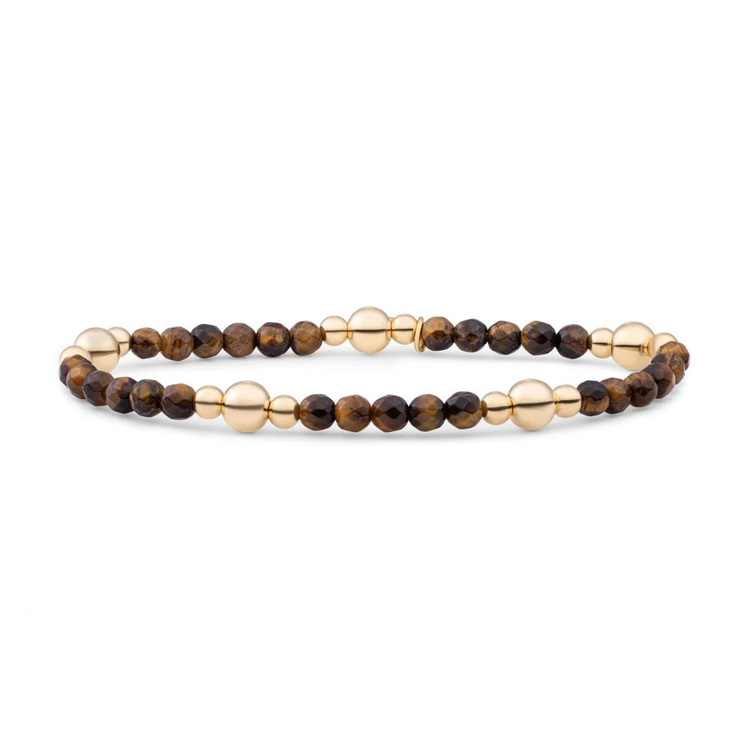 Bracelet | Tiger Eye Bold Mix - Gold BLK01G-G09