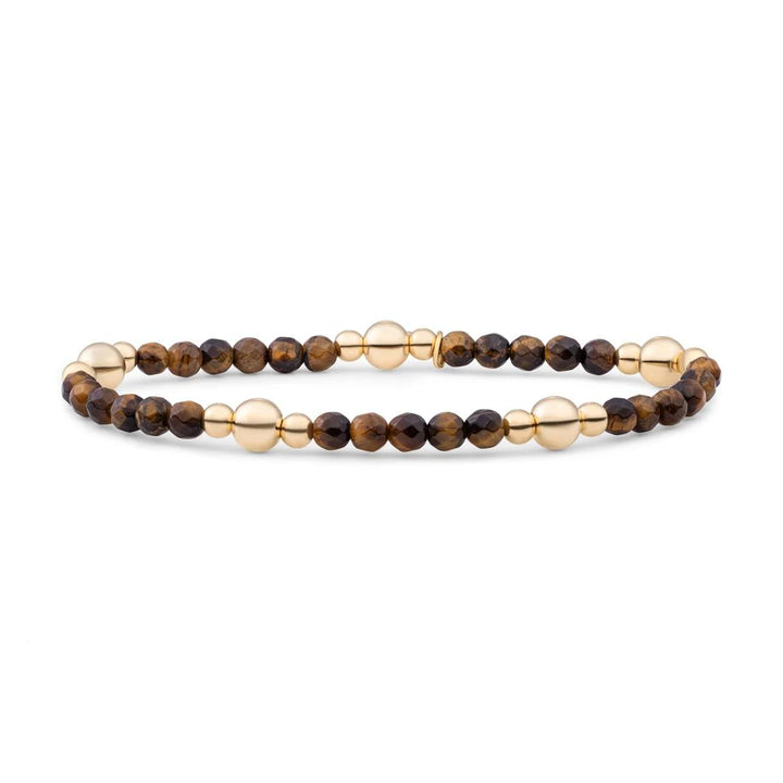 Bracelet | Tiger Eye Bold Mix - Gold BLK01G-G09