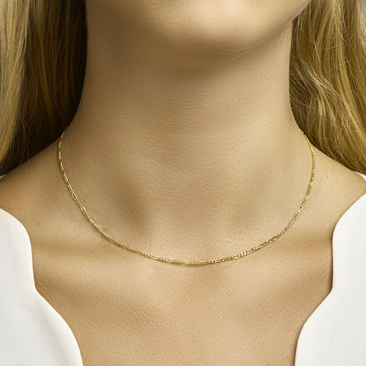 14 Karaat Geelgouden Figaro Collier – 1,8 mm – 42 cm