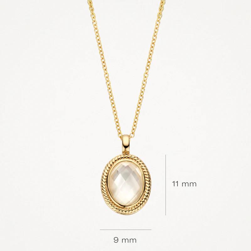 Blush 14k geelgoud collier met Parelmoer hanger 3169YMQ