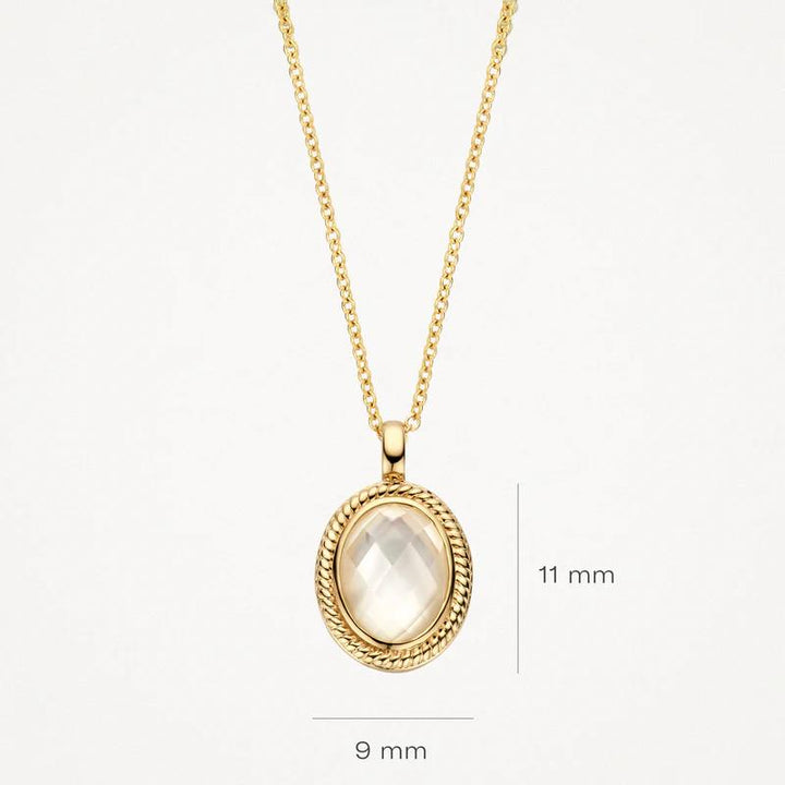 Blush 14k geelgoud collier met Parelmoer hanger 3169YMQ