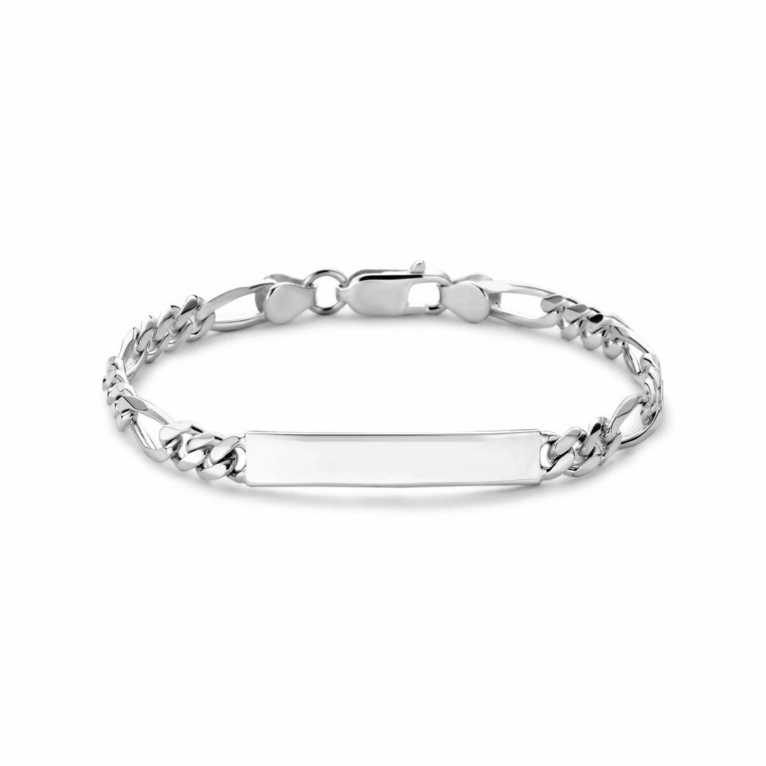 Graveerarmband figaro plaat 6,0 mm 19cm 10.21876