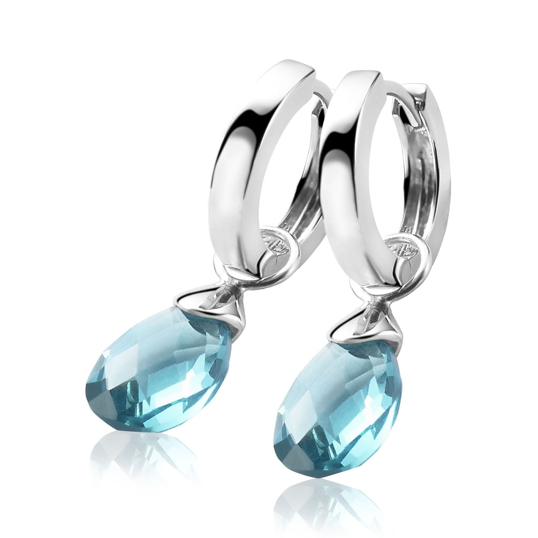 ZINZI Zilveren Oorbedels Turquoise – ZICH1171T