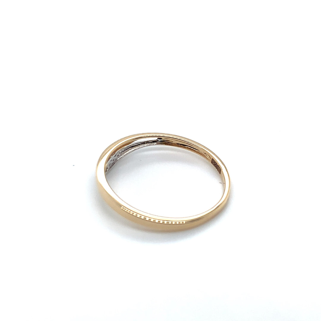 14 Kt wit/geelgoud diamant 0.045ct GTQ003-B