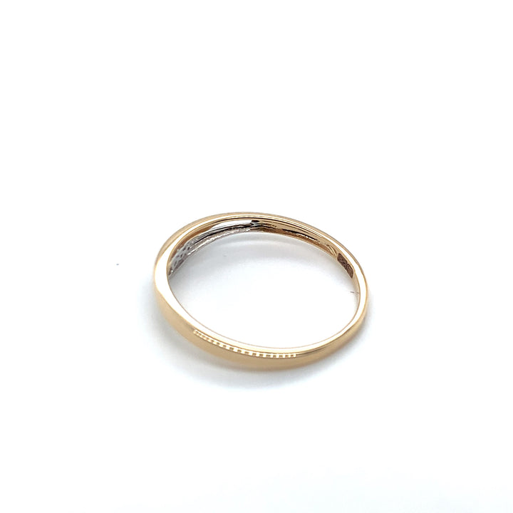 14 Kt wit/geelgoud diamant 0.045ct GTQ003-B