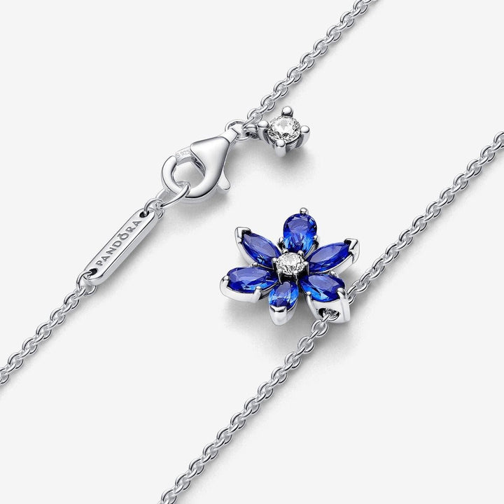 Pandora Sprankelende Blauwe Herbarium Cluster Ketting met Hanger 392387C02