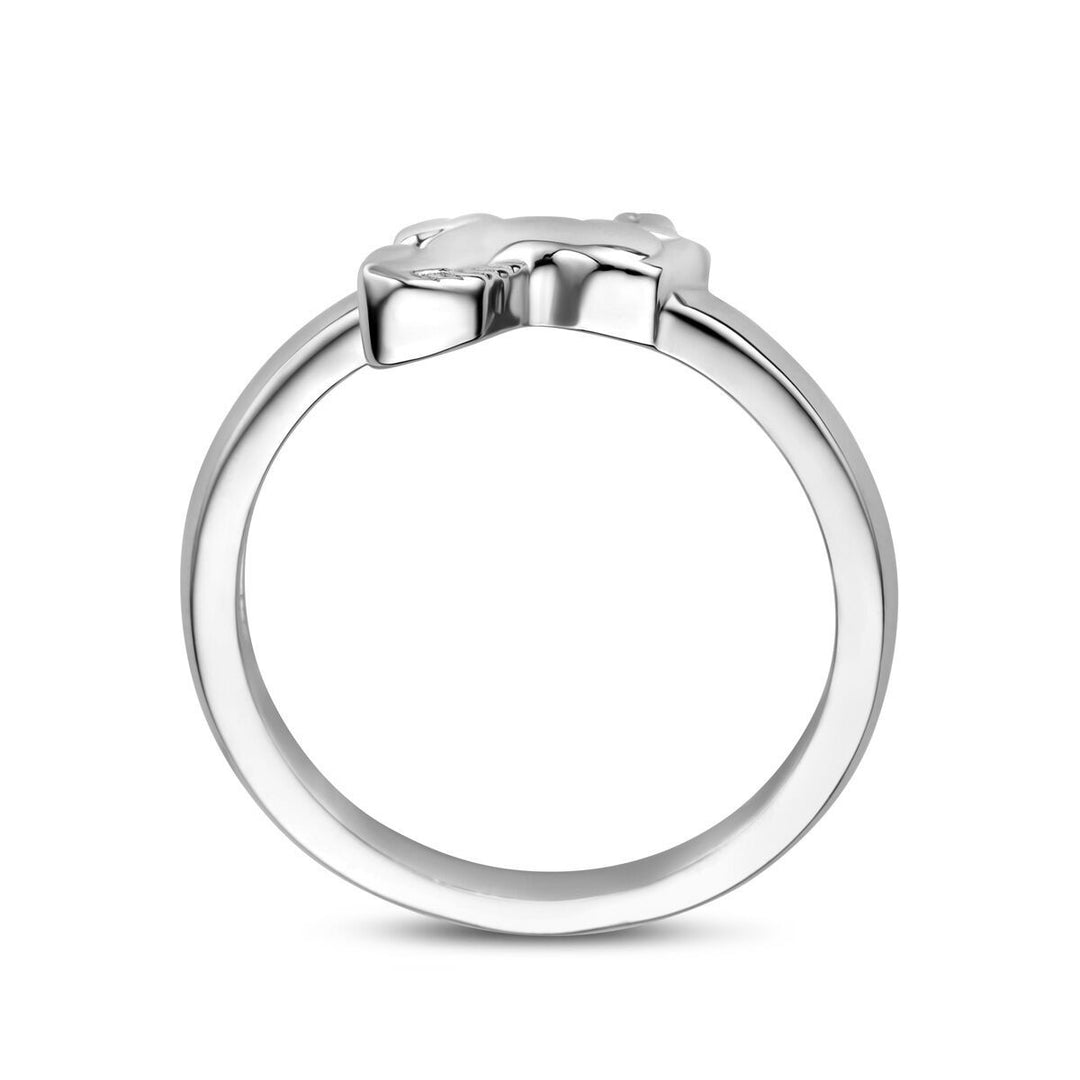 Kinder Ring Paard van Gerhodineerd 925 Zilver