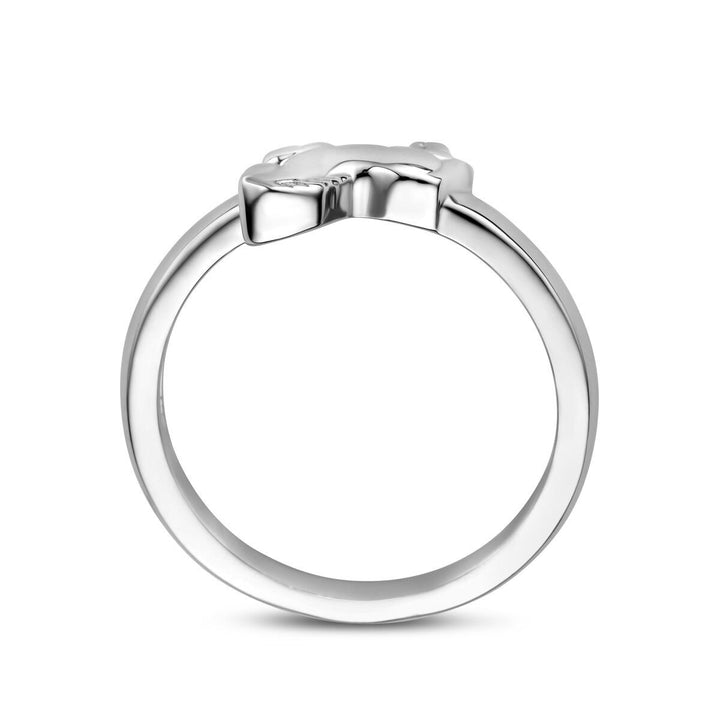 Kinder Ring Paard van Gerhodineerd 925 Zilver