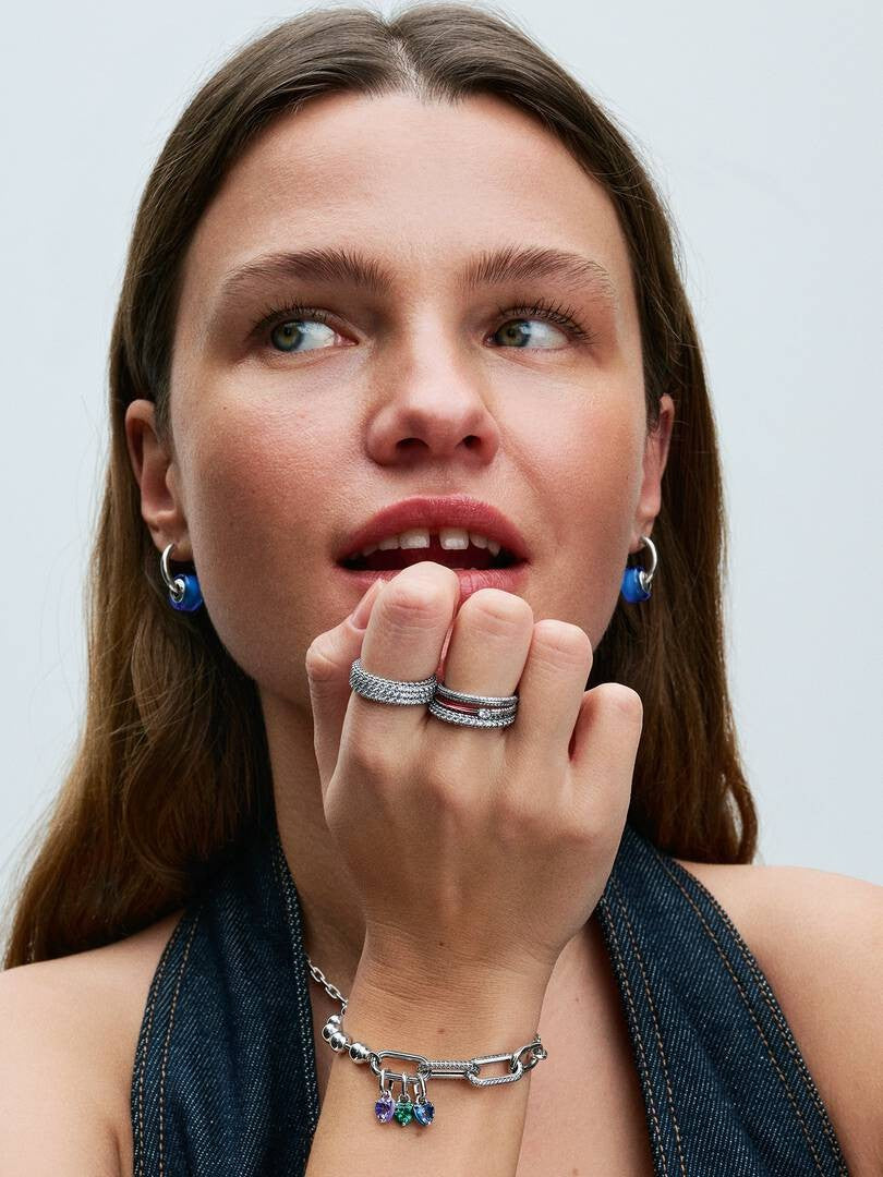 Pandora ME Paarse Chakra Hart Mini Hangende Bedel 793042C04