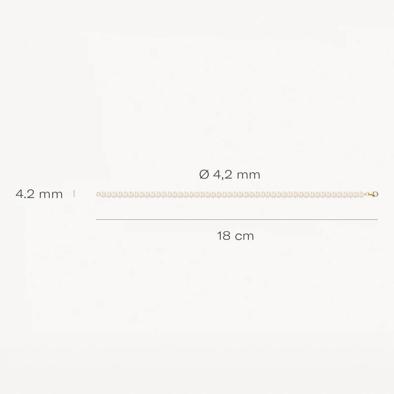 14k Blush Jewels Geelgouden armband 2253YPW met Parels