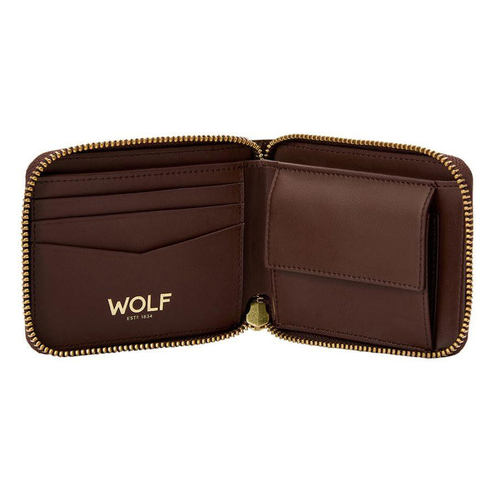 SIGNATURE ZIP WALLET 776433 Brown